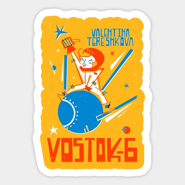 Valentina Tereshkova Sticker by Indi & Lala